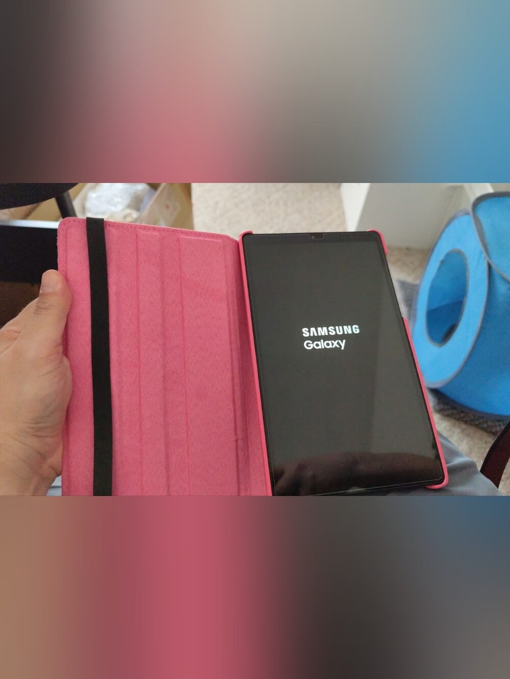Samsung Galaxy Tablet a7 Lite in Bright Pink Case